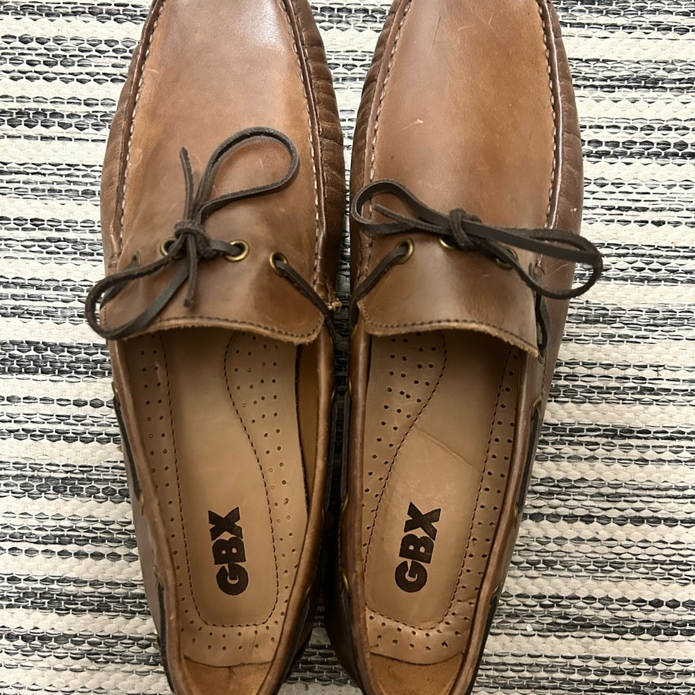 GBX Henley Brown Loafer Slip On Leather Shoes Men's‎ Size 11 D